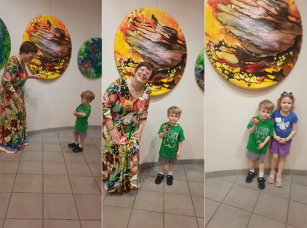 Alicia R Peterson with the tiny art connoisseurs