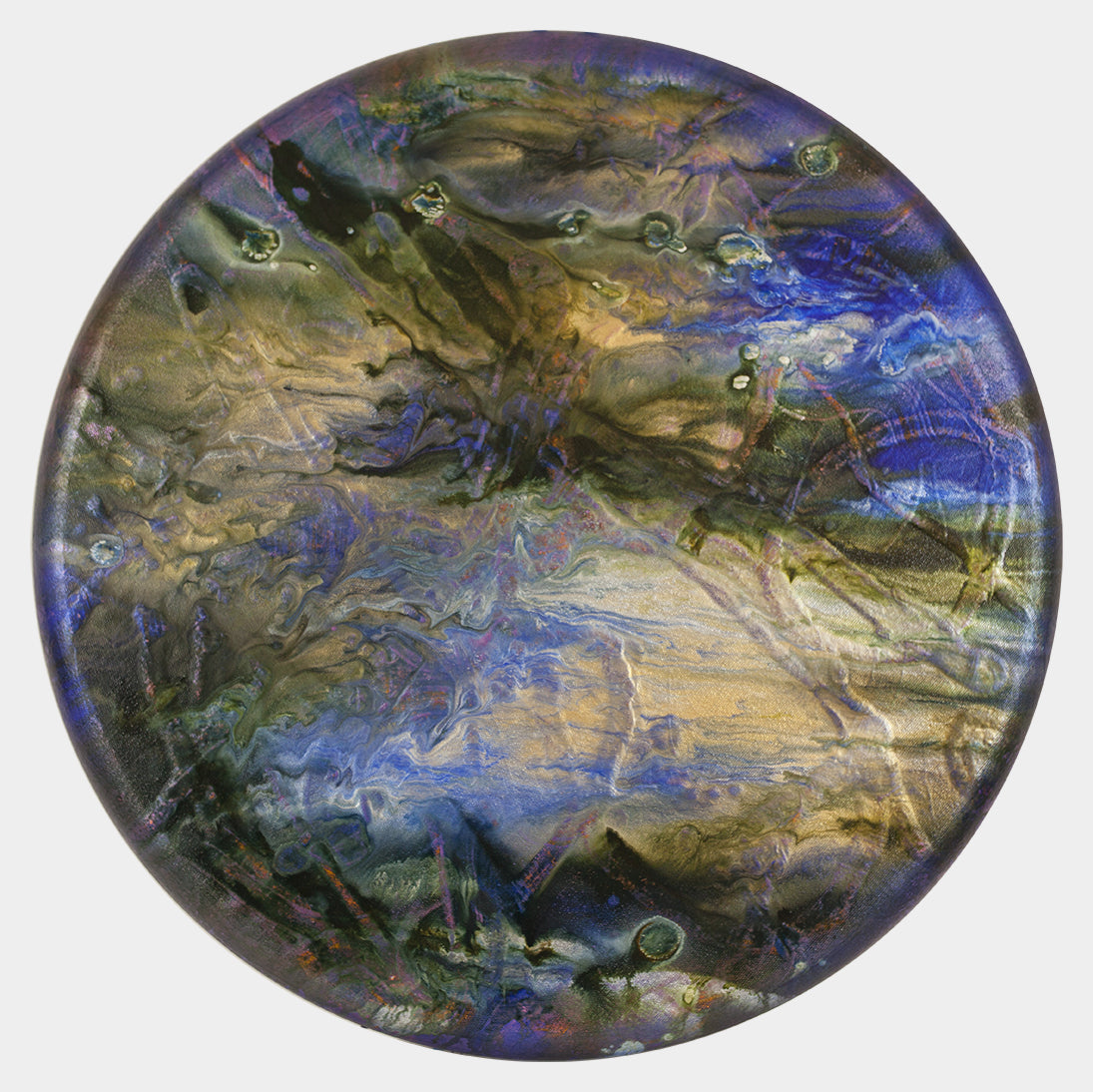 ©2023 Alicia R. Peterson, *Unknown III*. Acrylic on 20-inch convex canvas. Photographer: Peter Scheer.