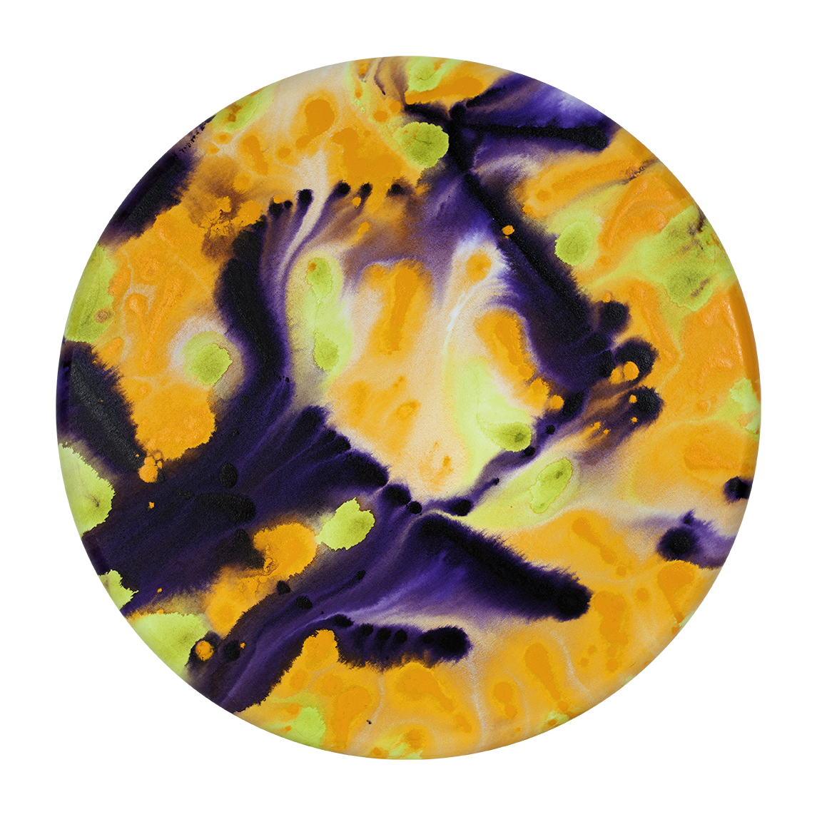 ©2021 Alicia R Peterson, *Compassion*. Acrylic on 24-inch diameter convex canvas. Photographer: Peter Scheer.