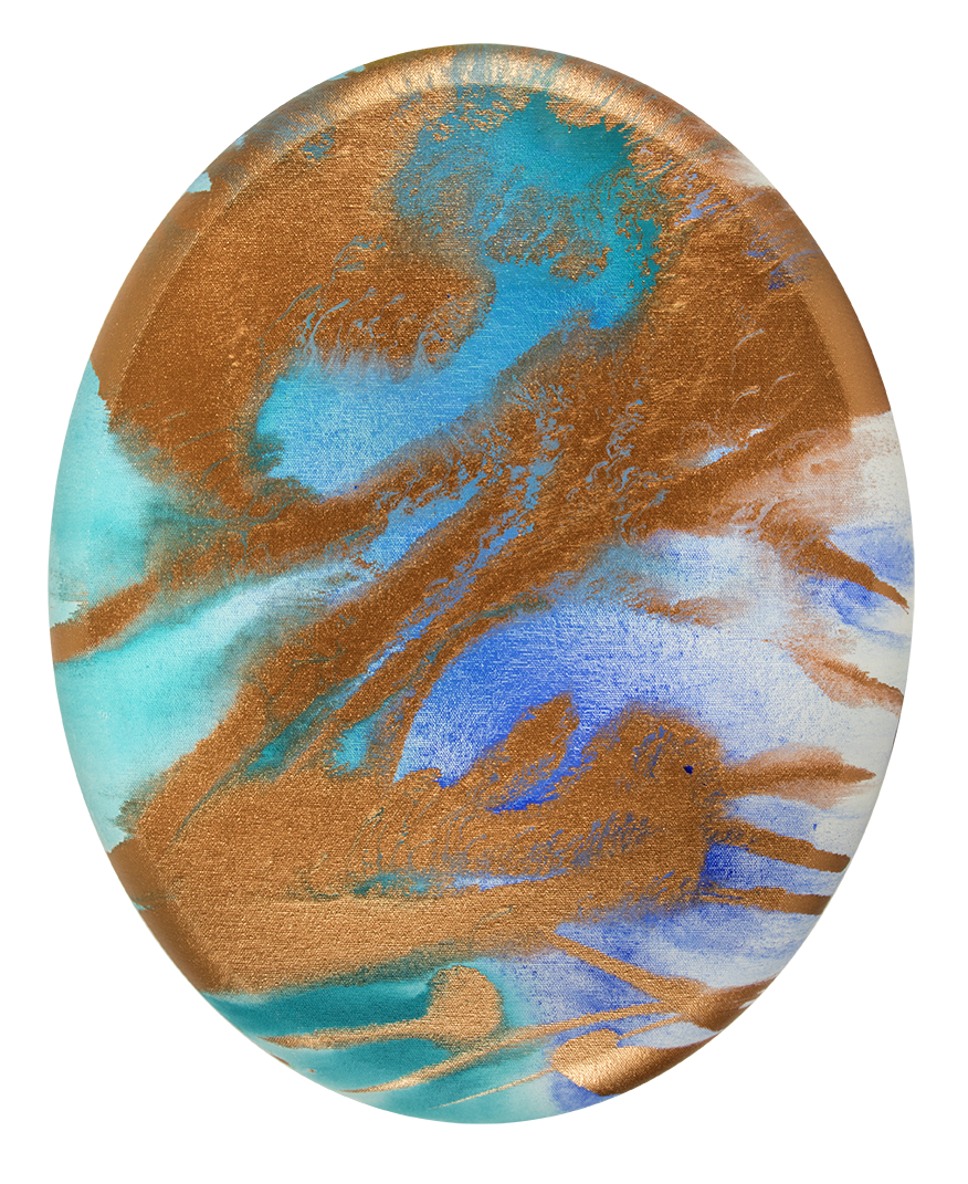 ©2019 Alicia R Peterson, *Copper Morning*. Acrylic on 20 x 16 convex canvas. Photographer: Peter Scheer.
