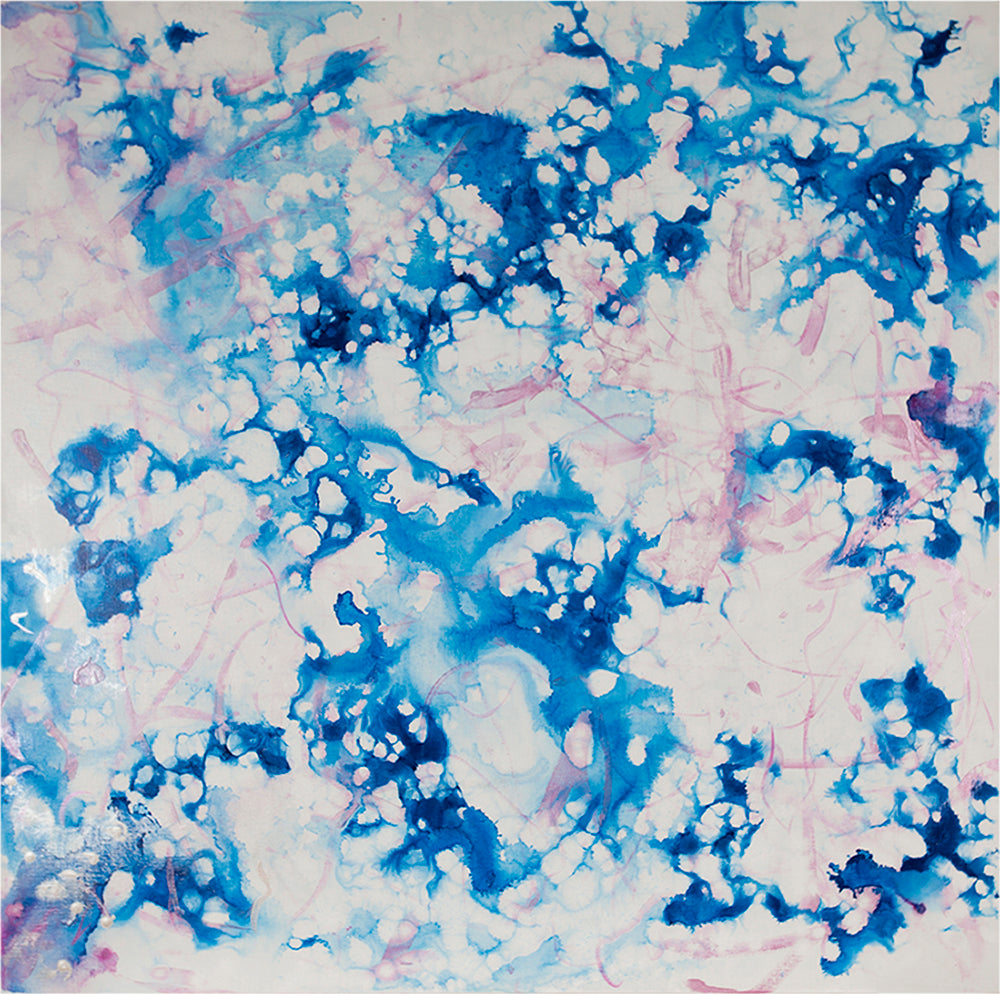 ©2022 Alicia R. Peterson, *Pink Blue Union*. Acrylic on 36 x 36-inch linen. Photographer: Peter Scheer.