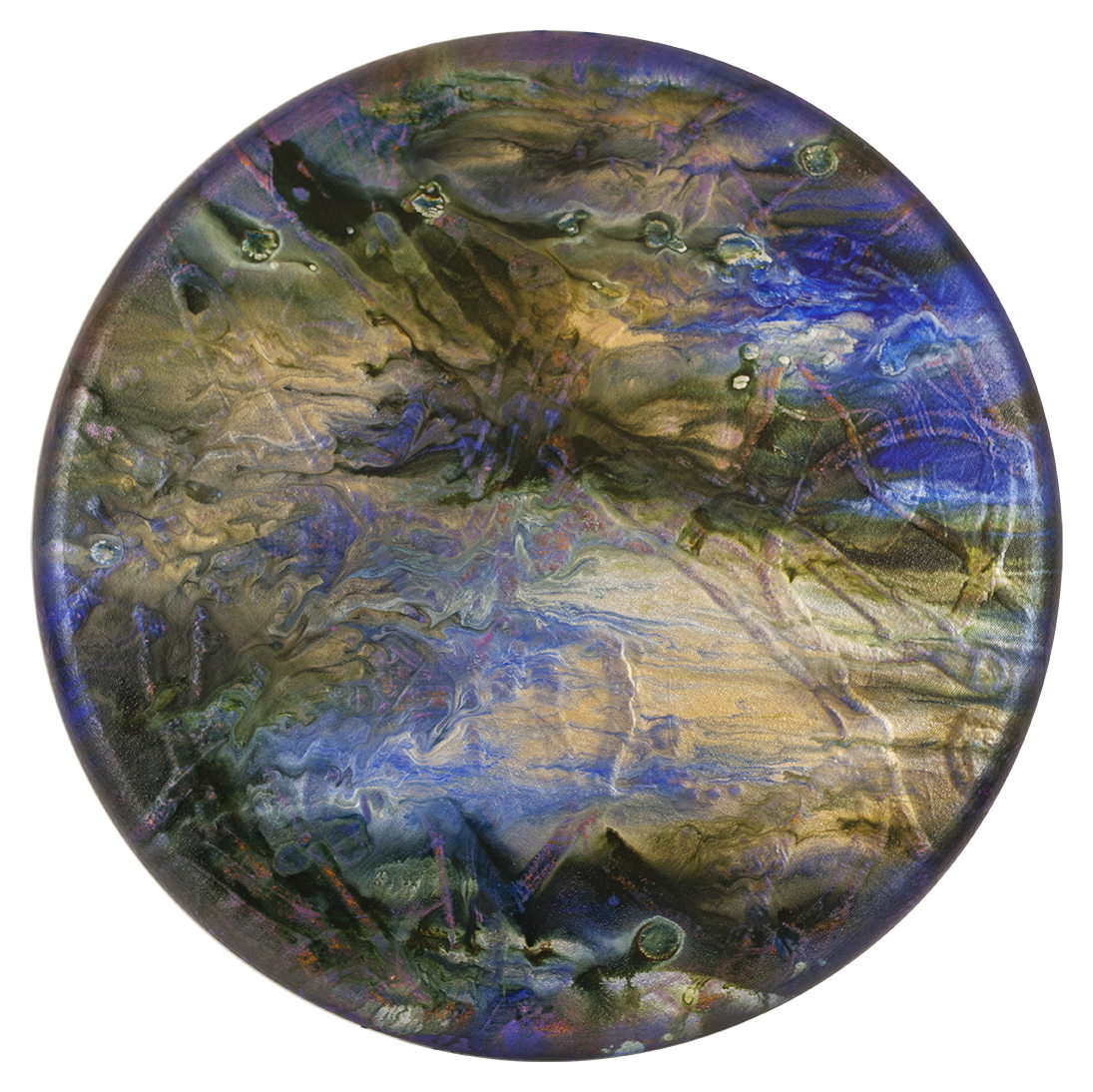 ©2023 Alicia R. Peterson, *Unknown III*. Acrylic on 20-inch convex canvas. Photographer: Peter Scheer.